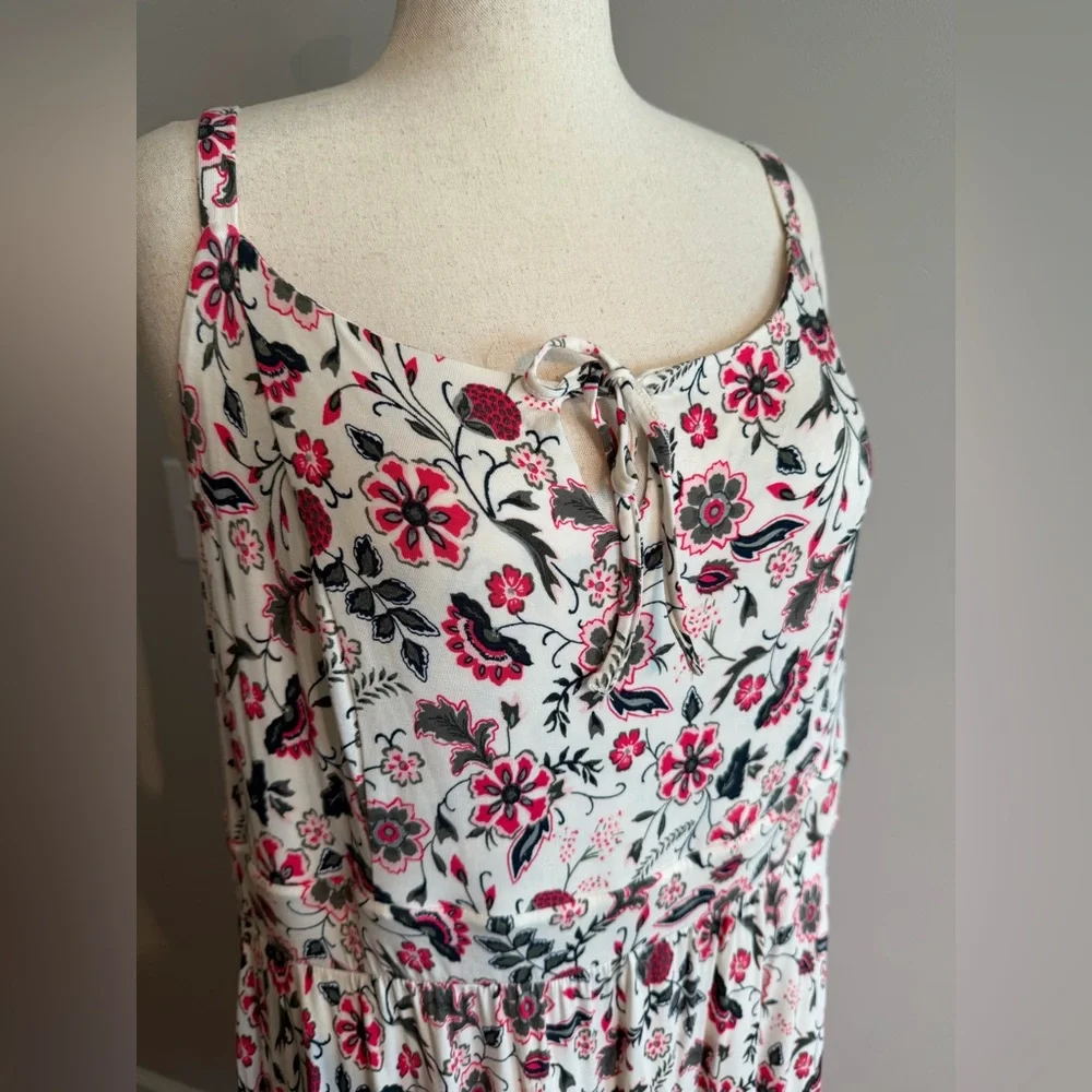NWT Torrid Supersoft Floral Ivory Tie Front Midi Dress -Torrid Size 3 (22-24,3X) - Picture 5 of 16